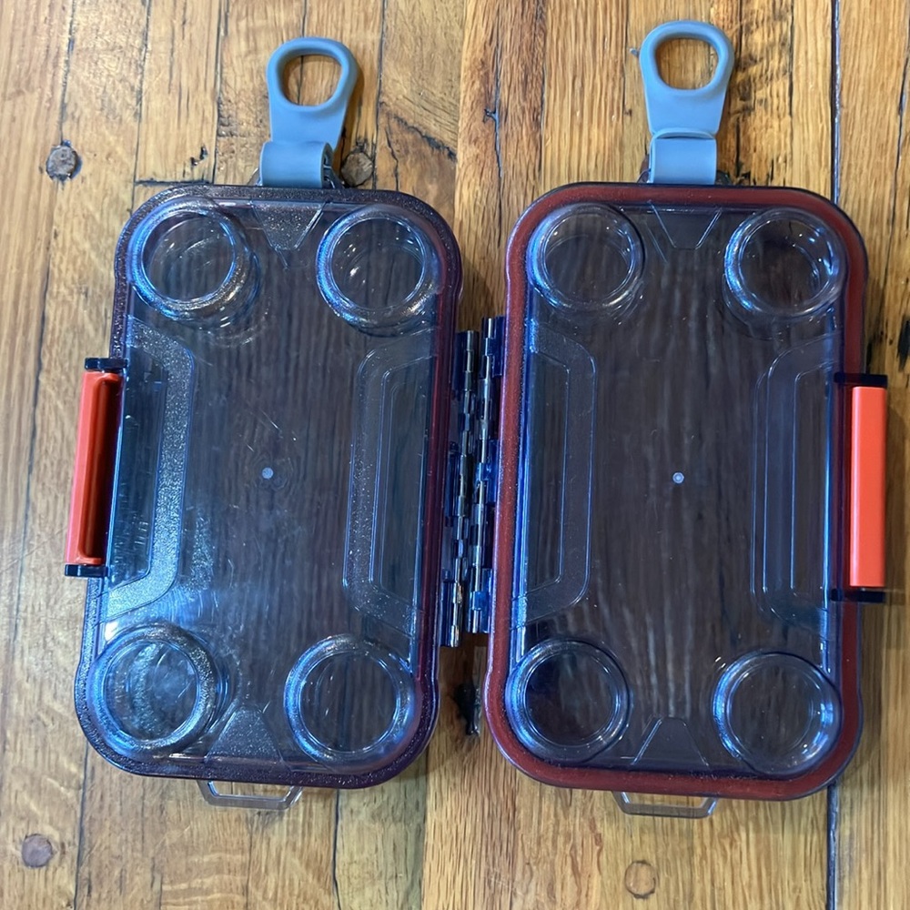 Amazon Waterproof Dual Compartment iPhone Storage Box - Red and Gray
